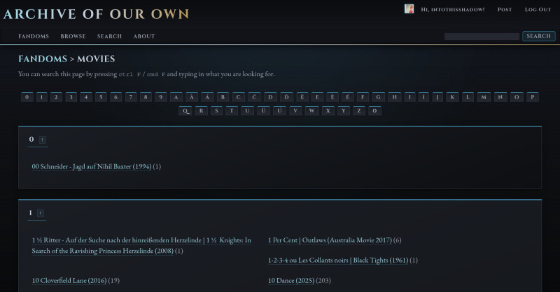 Gilded Frost β AO3 Site Skin screenshot 8