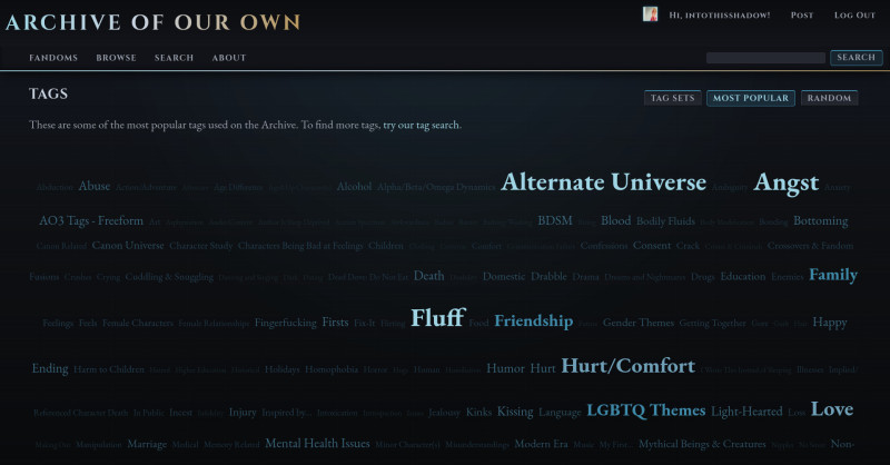 Gilded Frost β AO3 Site Skin screenshot 10